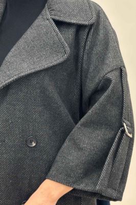 کت فوتر کجراه آستین سگک دار 