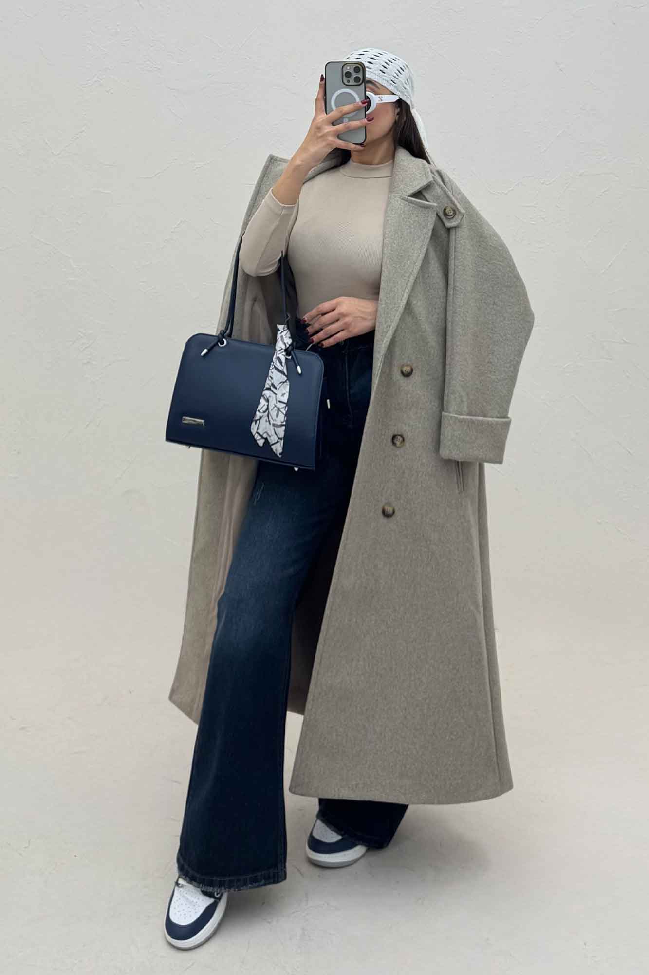 پالتو فوتر بلند مج پاکتی آستردار همیسا