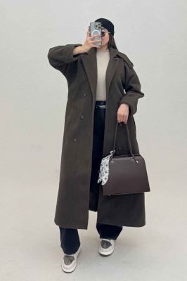 پالتو بلند فوترکشمیر مج پاکتی آستردار