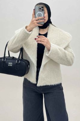 کت خز آستردار یقه پهن