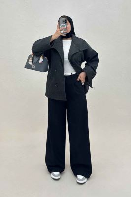 کت فوتر کجراه آستردار یقه چاک