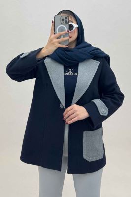 کت فوتر آستردار تک جیب دو رنگ