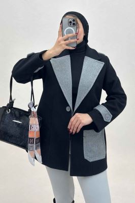 کت فوتر آستردار تک جیب دو رنگ