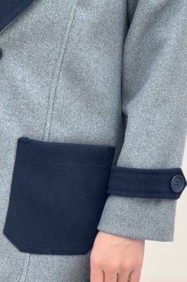 کت فوتر آستردار تک جیب دو رنگ