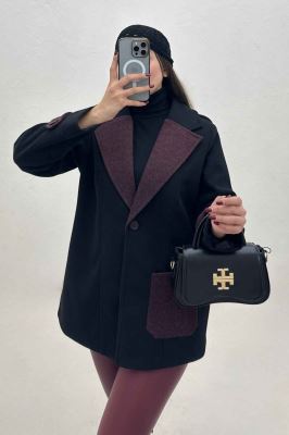 کت فوتر آستردار تک جیب دو رنگ