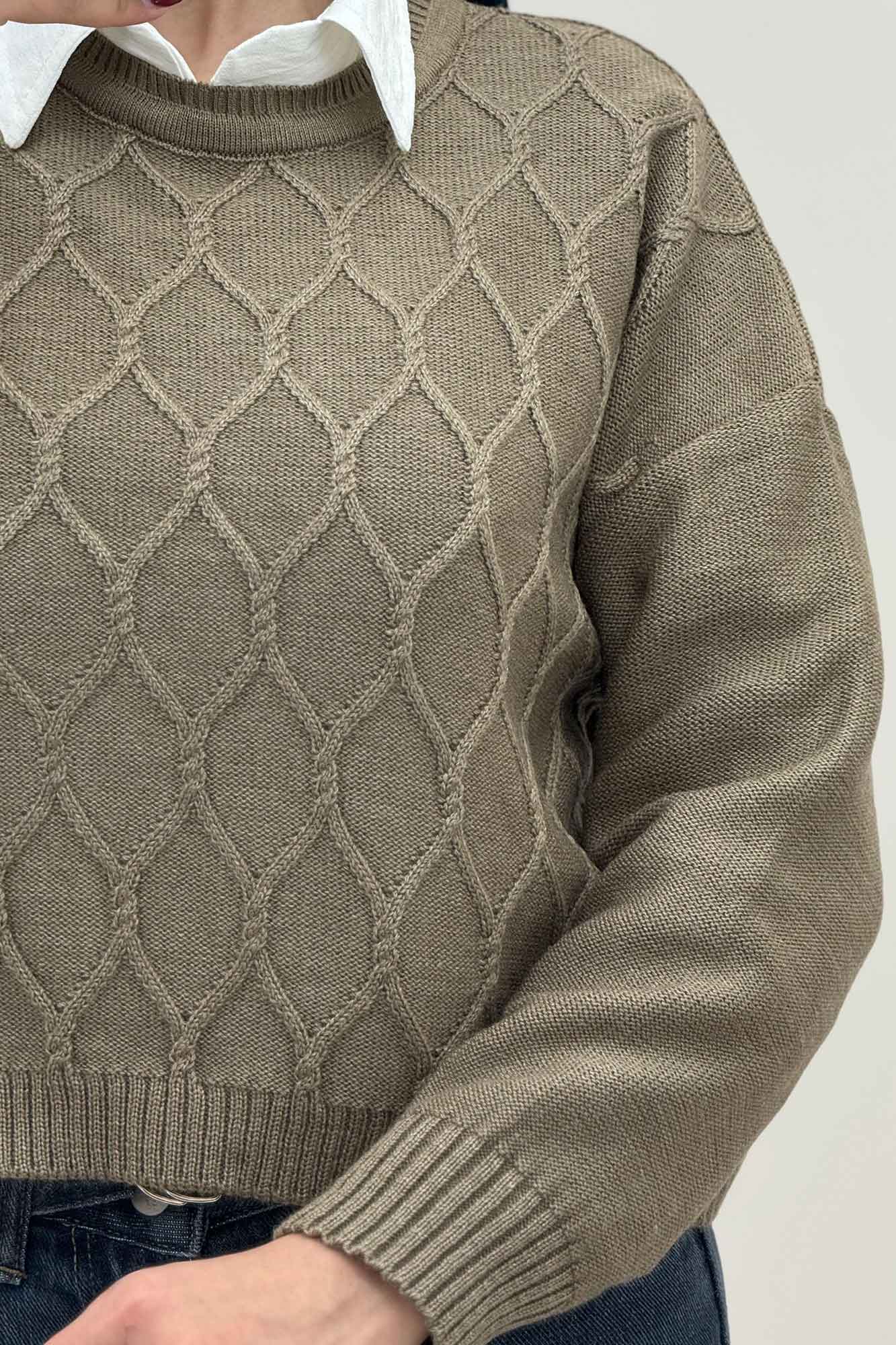 بلوز بافت طرح لوزی کد 148