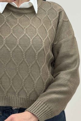 بلوز بافت طرح لوزی کد 148