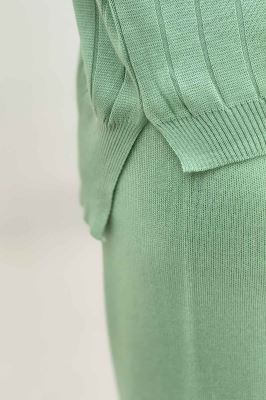 ست بلوز یقه اسکی و شلوار بافت