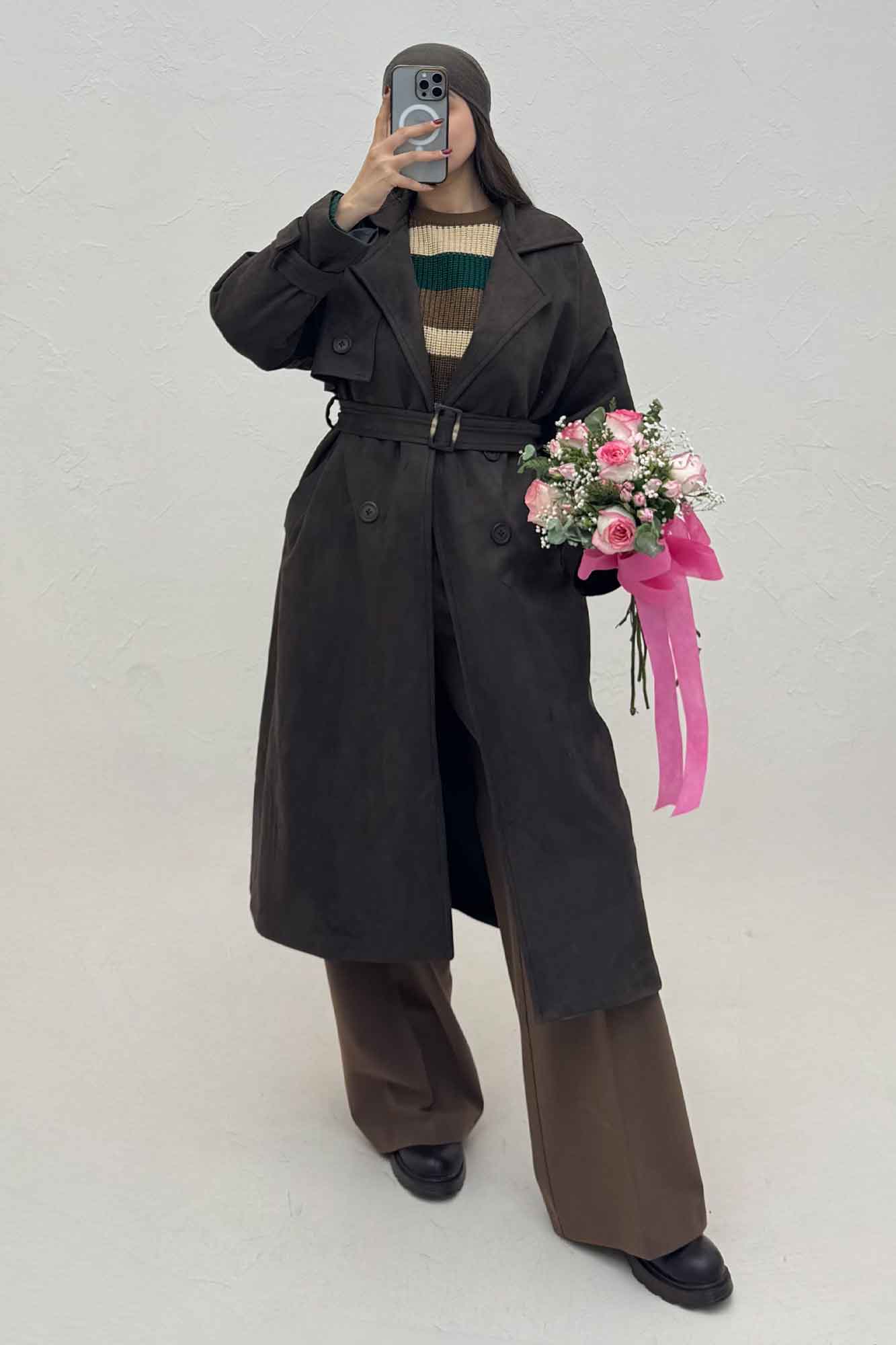 جیر بلند آستردار تک شنل