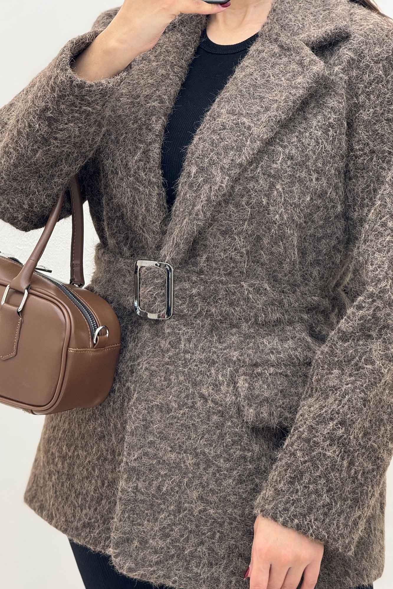 پالتو ویکتونا آستردار کمربنددار