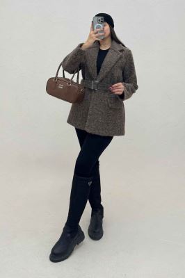 پالتو ویکتونا آستردار کمربنددار