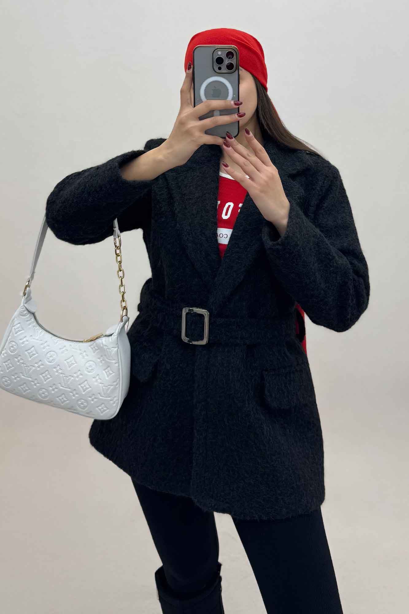 پالتو ویکتونا آستردار کمربنددار