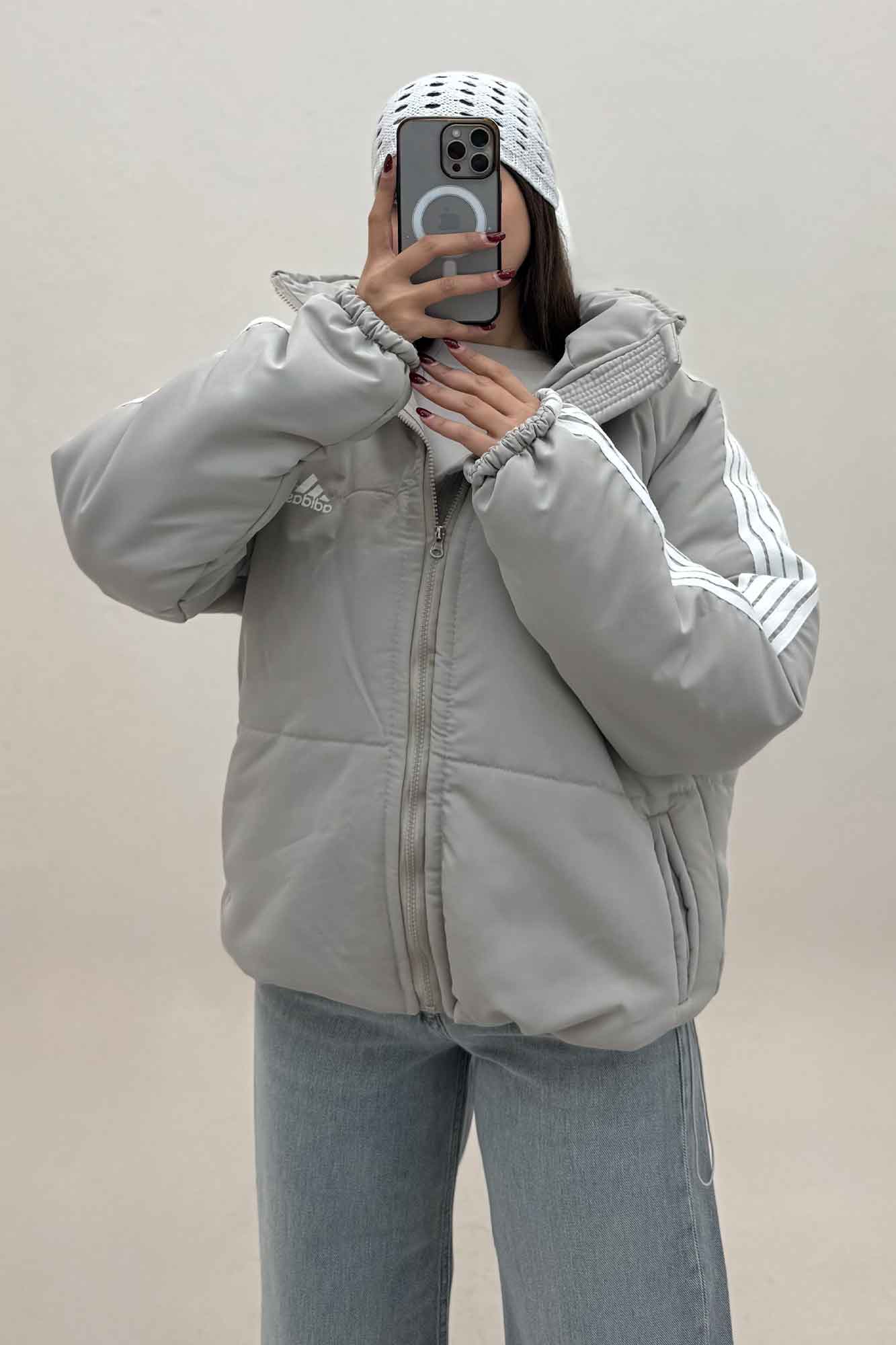 کاپشن اسکیمویی نوار دار