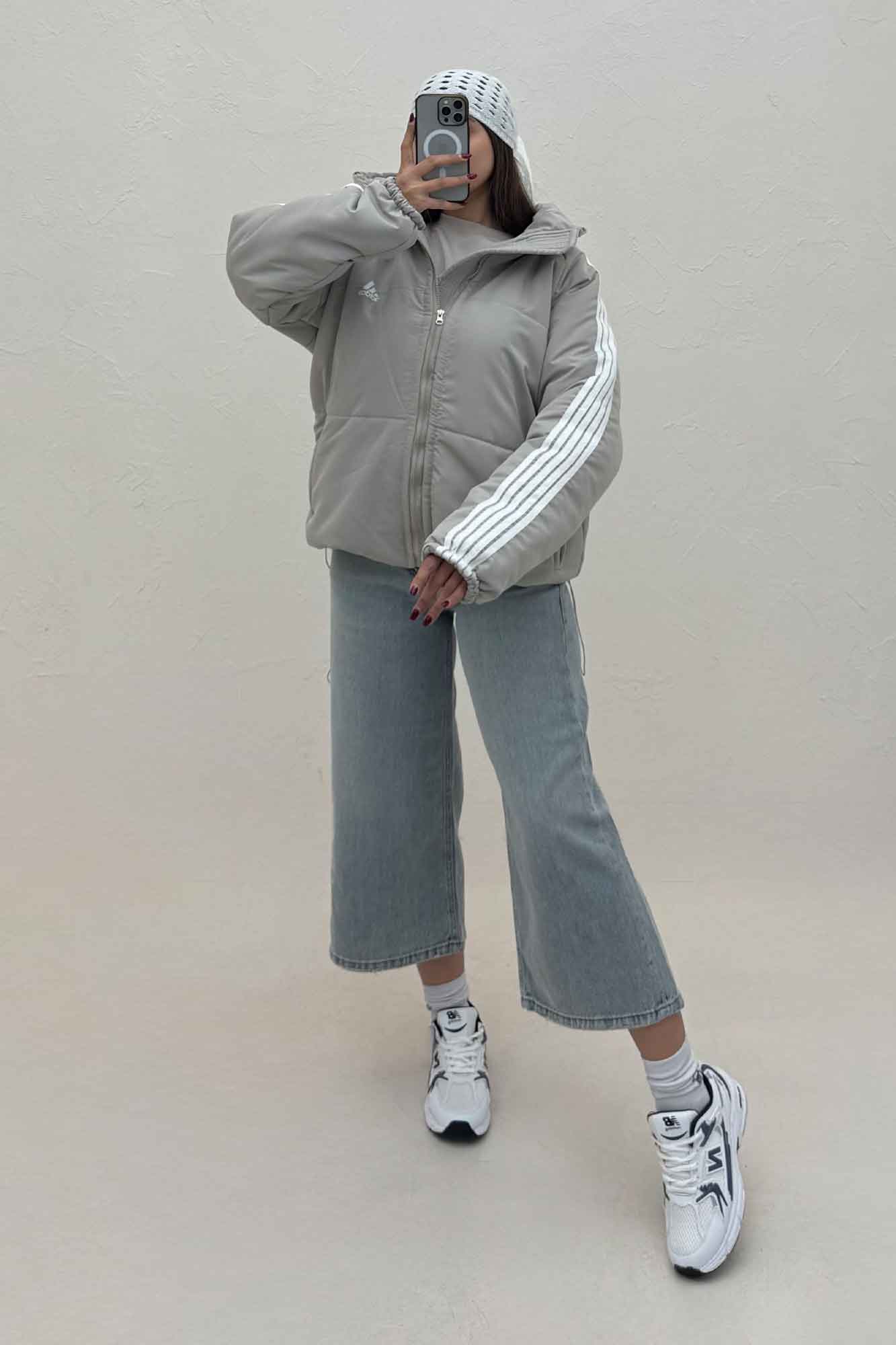 کاپشن اسکیمویی نوار دار