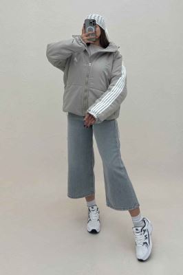 کاپشن اسکیمویی نوار دار