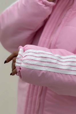 کاپشن اسکیمویی نوار دار