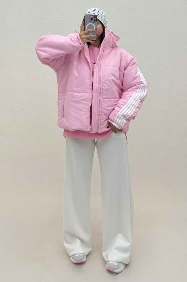 کاپشن اسکیمویی نوار دار