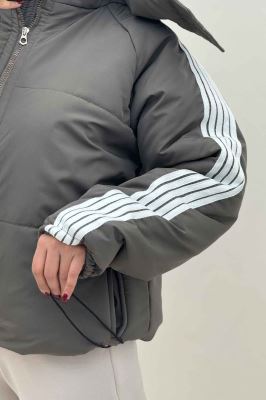 کاپشن اسکیمویی نوار دار