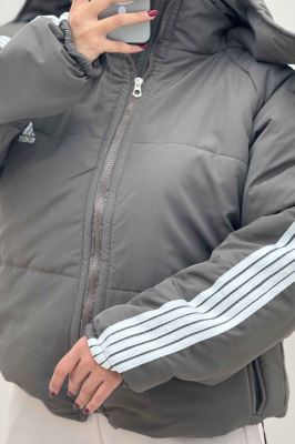 کاپشن اسکیمویی نوار دار