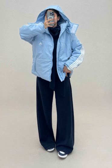 کاپشن اسکیمویی نوار دار