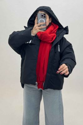 کاپشن کلاه دار پشت بلند