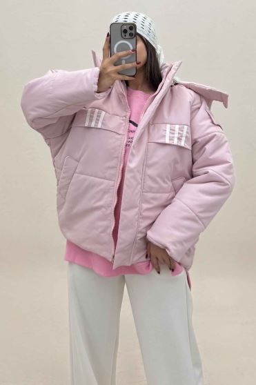 کاپشن کلاه دار پشت بلند