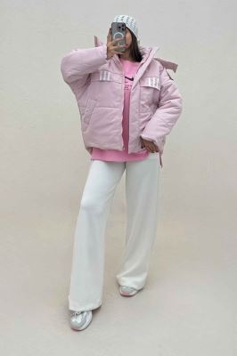 کاپشن کلاه دار پشت بلند