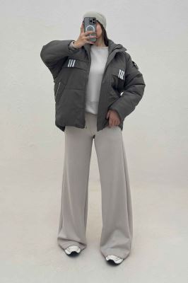 کاپشن کلاه دار پشت بلند