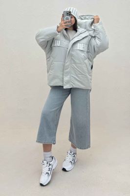 کاپشن کلاه دار پشت بلند