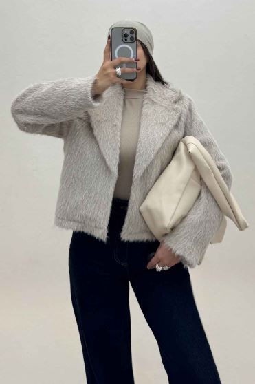 کت خز آستردار تک جیب فیلتو