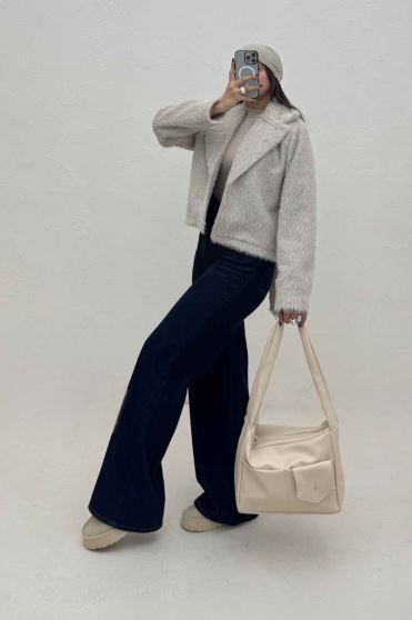 کت خز آستردار تک جیب فیلتو