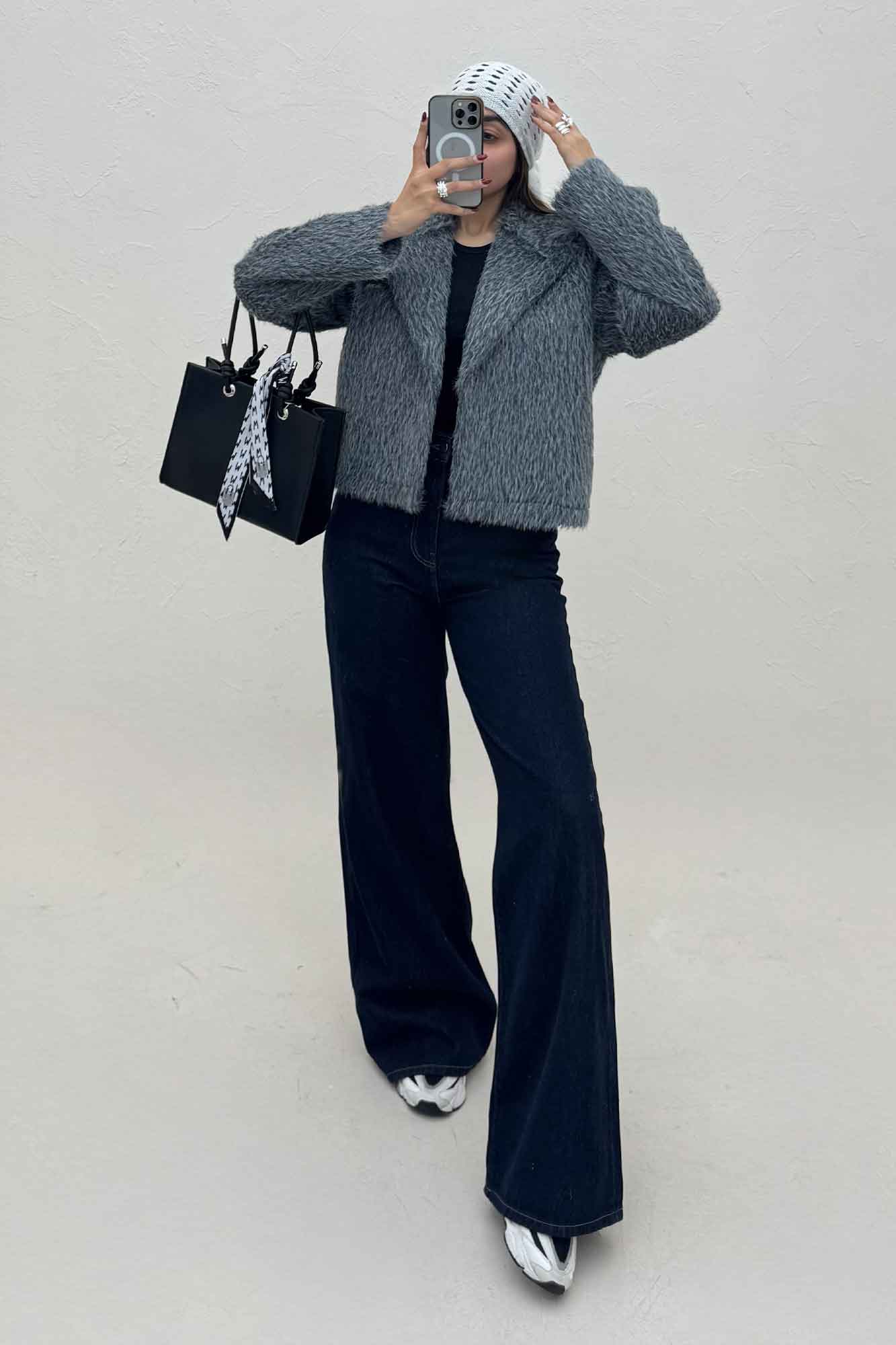 کت خز آستردار تک جیب فیلتو