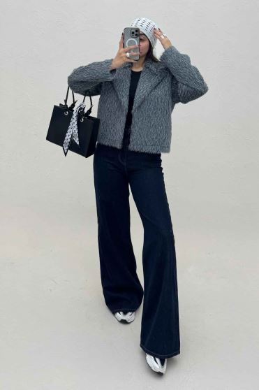 کت خز آستردار تک جیب فیلتو