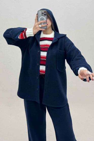 ست پالتو و شلوار تک جیب روناک