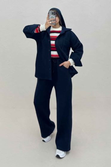 ست پالتو و شلوار تک جیب روناک