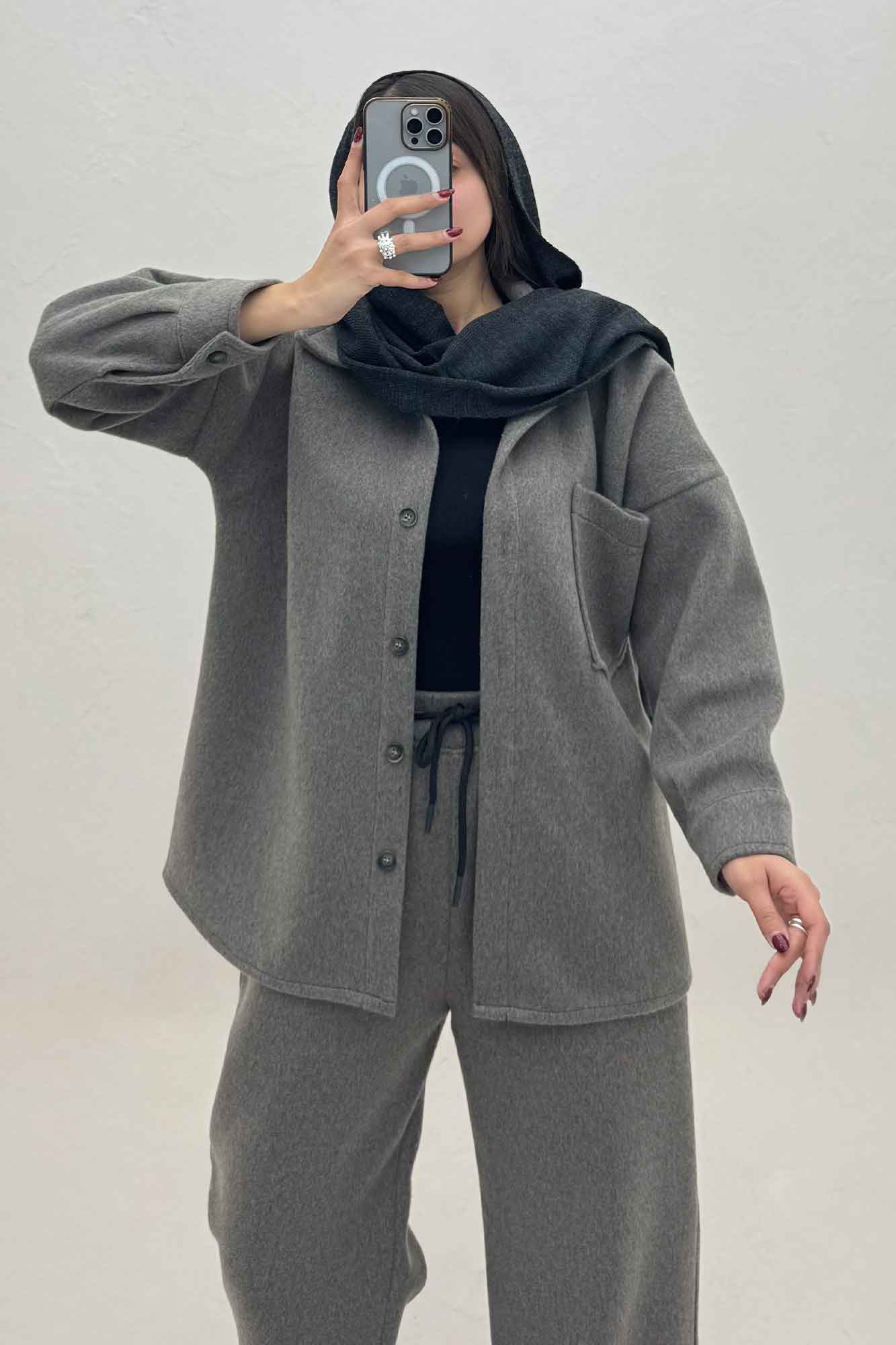 ست پالتو و شلوار تک جیب روناک