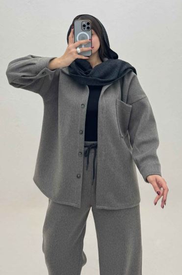 ست پالتو و شلوار تک جیب روناک