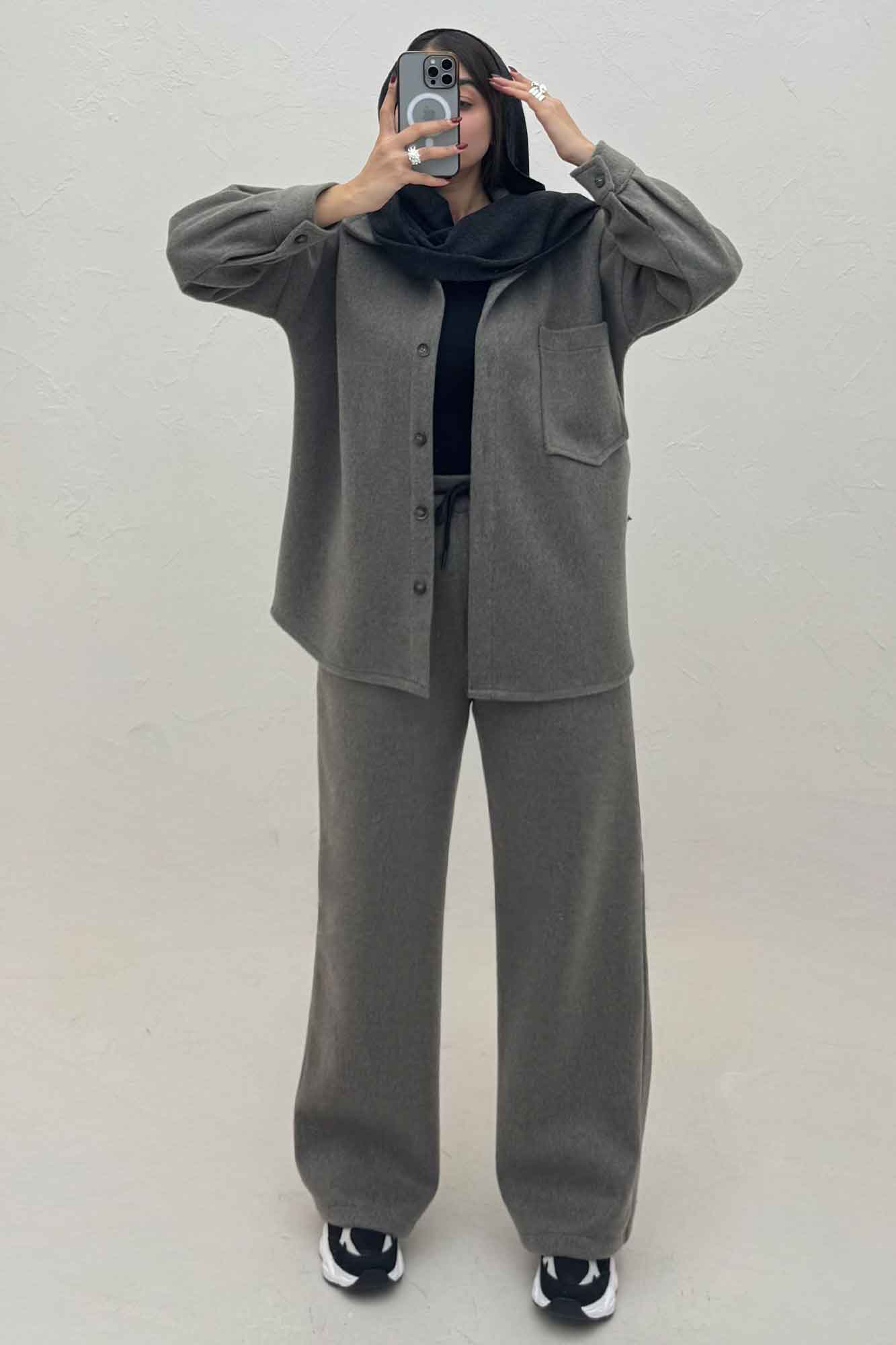 ست پالتو و شلوار تک جیب روناک