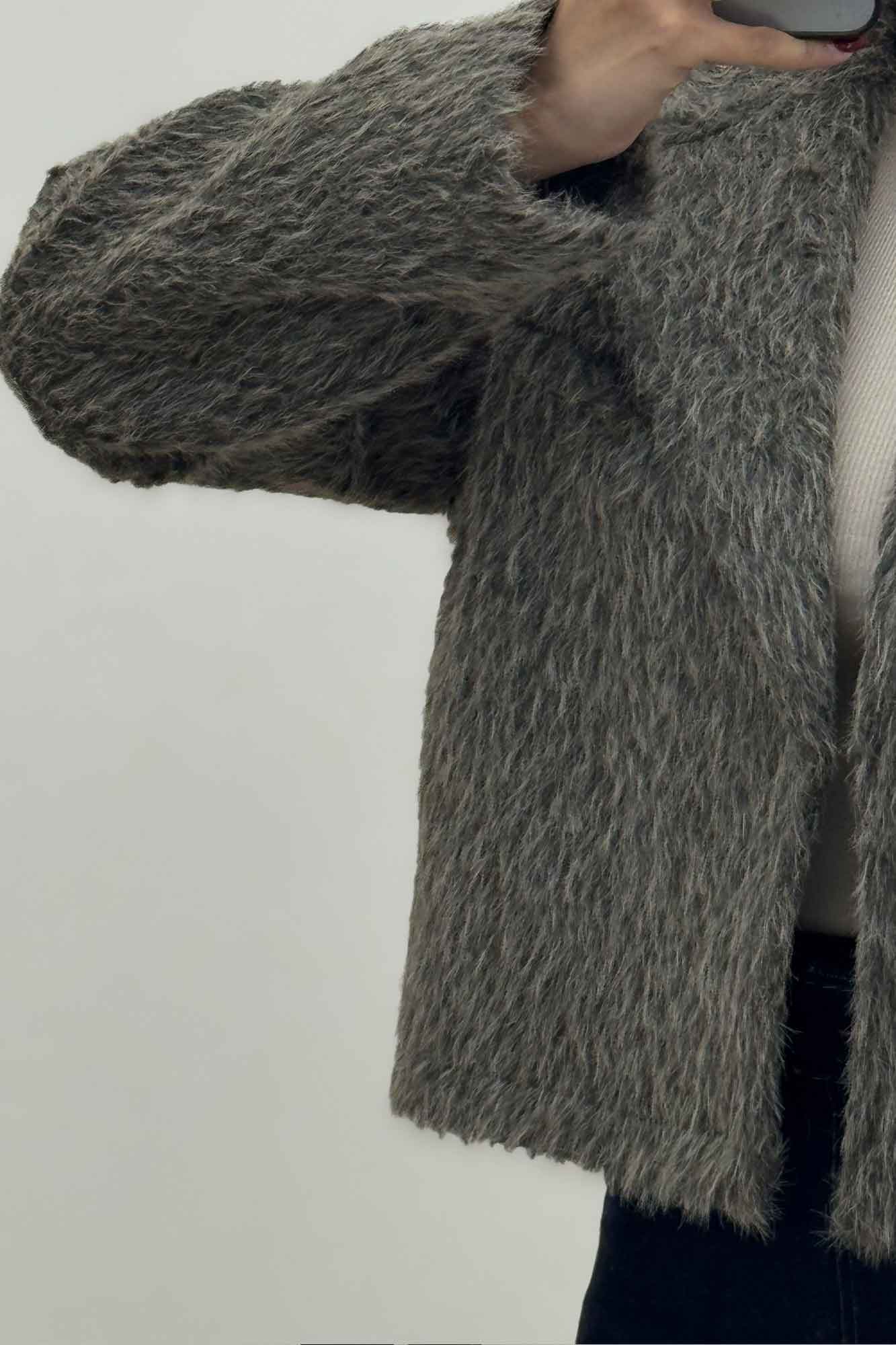 کت خز آستردار تک جیب فیلتو