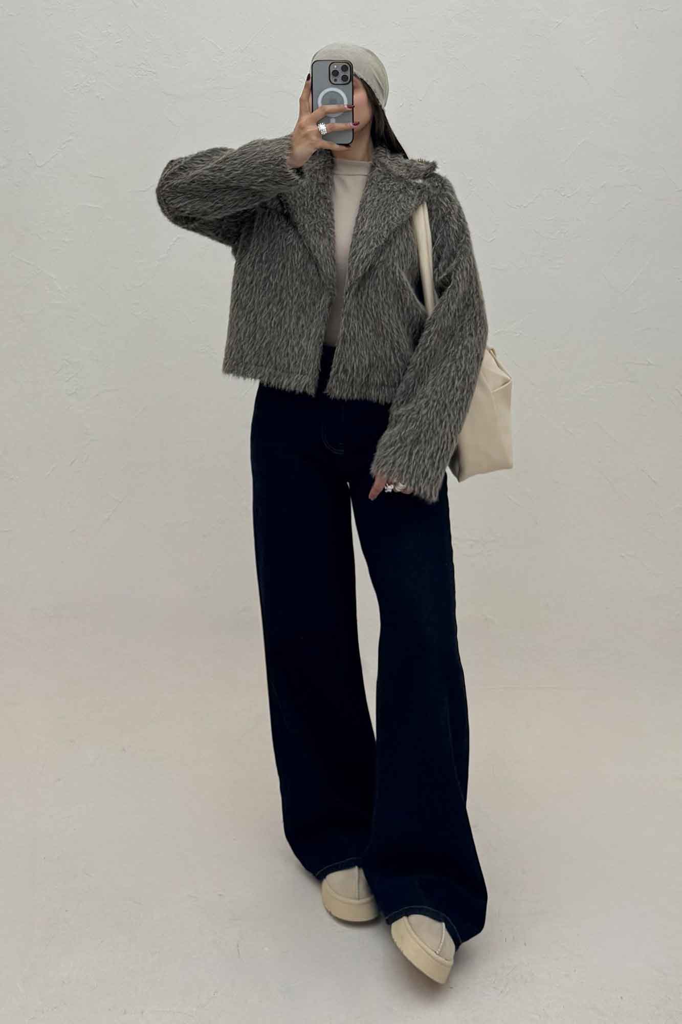 کت خز آستردار تک جیب فیلتو