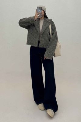 کت خز آستردار تک جیب فیلتو