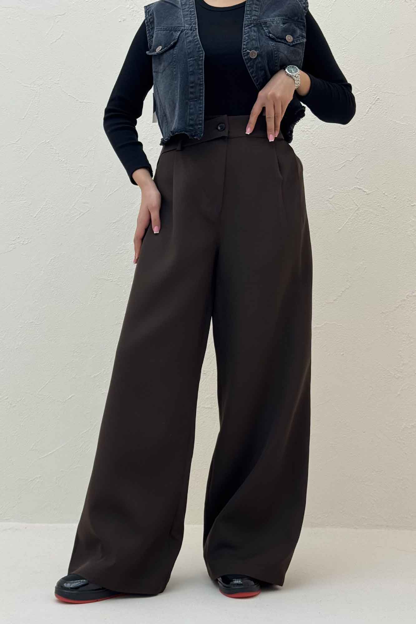 شلوار مازراتی پشت کش کمر پلدار