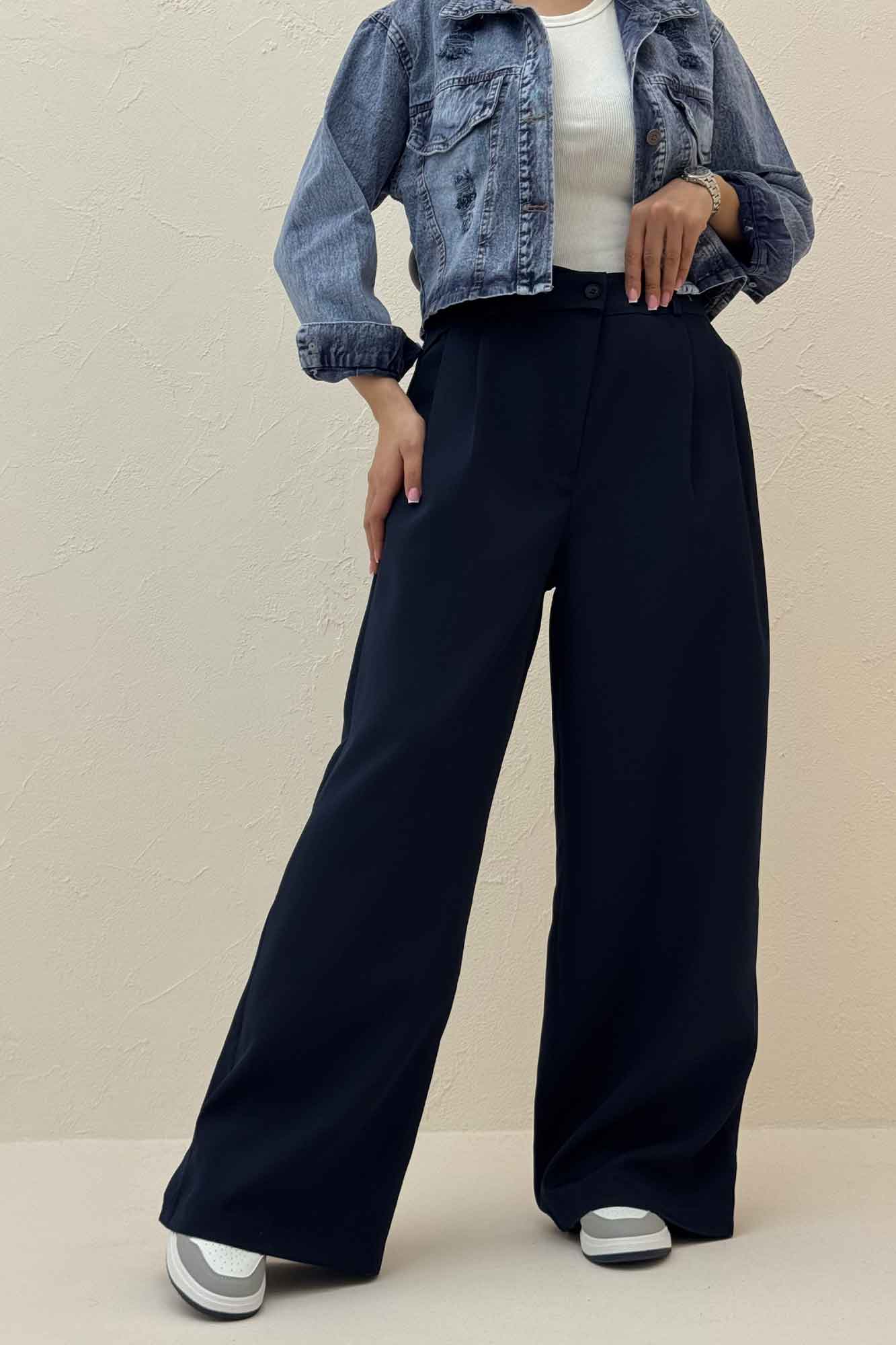 شلوار مازراتی پشت کش کمر پلدار