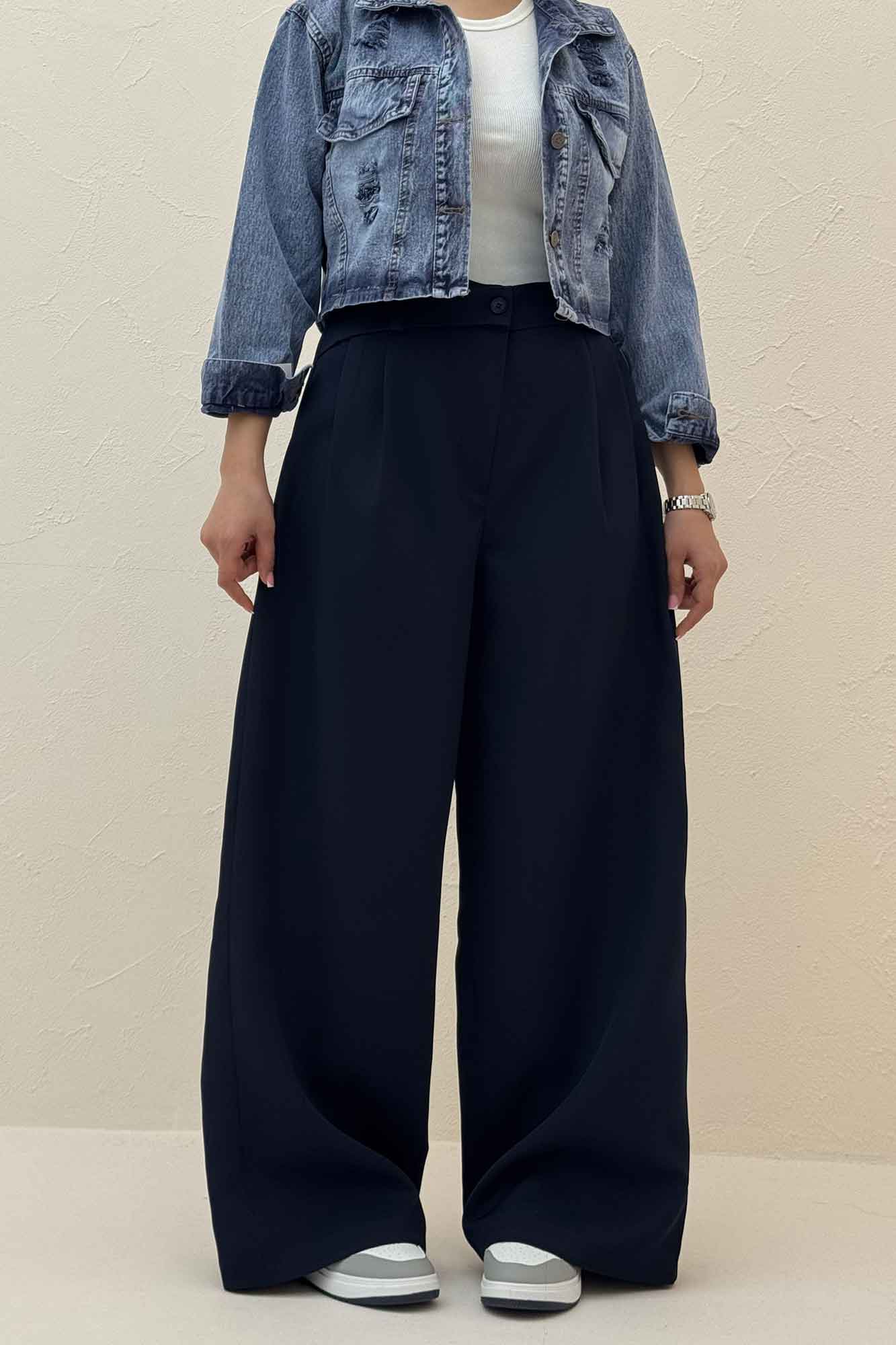 شلوار مازراتی پشت کش کمر پلدار