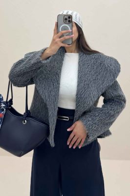 کت خز آستردار یقه پهن