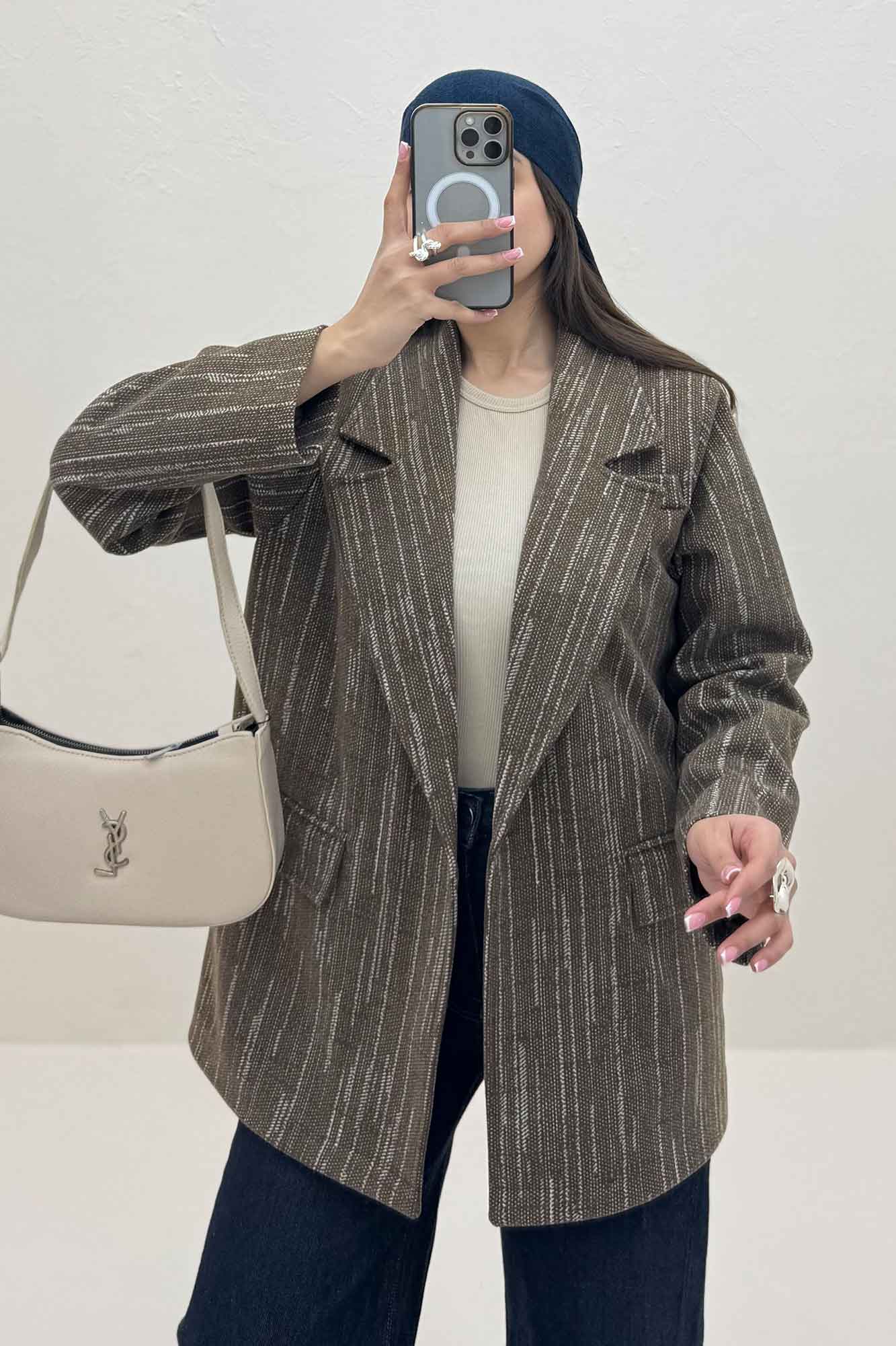 کت فوتر خط چین آستردار SANDRA