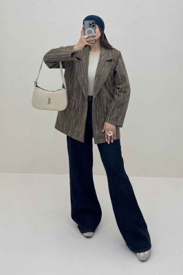 کت فوتر خط چین آستردار SANDRA