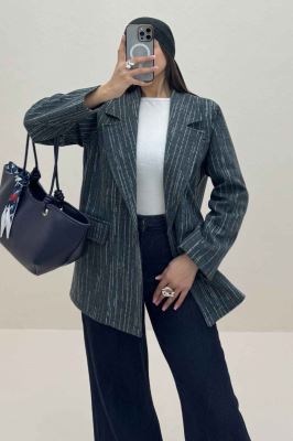 کت فوتر خط چین آستردار SANDRA