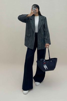 کت فوتر خط چین آستردار SANDRA