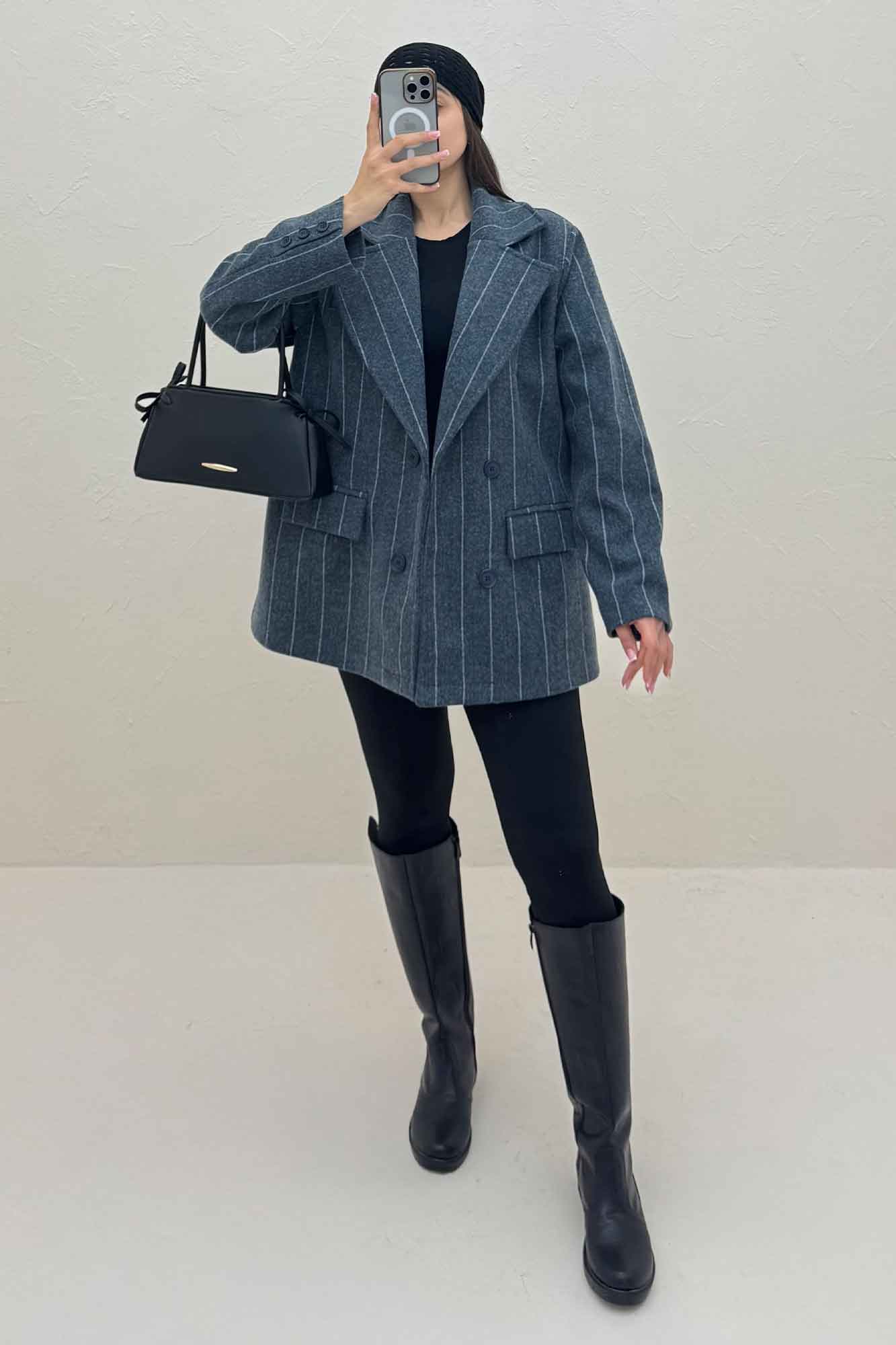 کت فوتر دیپلمات آستردار پشت چاکدار